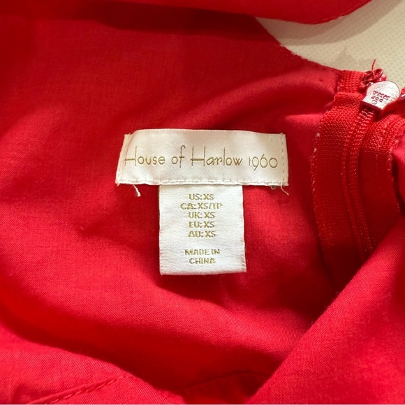 HOUSE OF HARLOW 1960 Revolve Women’s Mini Floral Tie Shoulder Bandana Dress XS - Picture 9 of 10